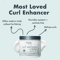Eden Bodyworks Natural Curl Defining Creme, Curl Defining Creme 16oz<br>Holds curl pattern longer<br>No residue or build up<br>Defines curl pattern<br>Elongates curls
