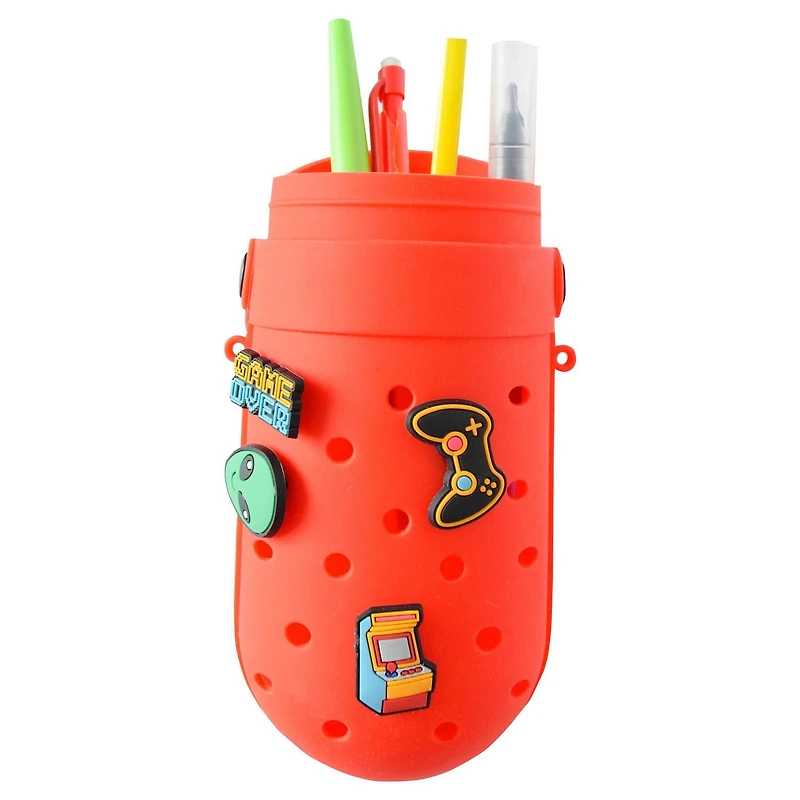 Trousse à crayons à breloques Art 101, Rouge