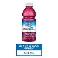 Aquafina Plus+ Vitamins Black and Blue Berry Vitamin Enhanced Water 591mL, Bottle, 591 mL