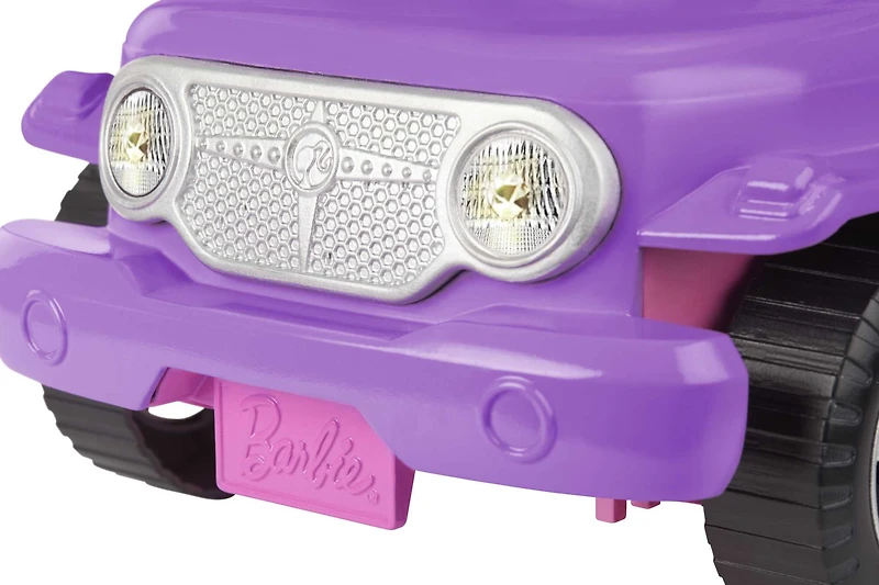 ​Barbie Off-Road Vehicle, Purple with Pink Seats and Rolling Wheels