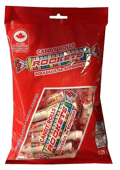 ROCKETS Rouleaux de bonbons 135 g