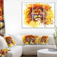 Design Art The King Watching Canvas Print