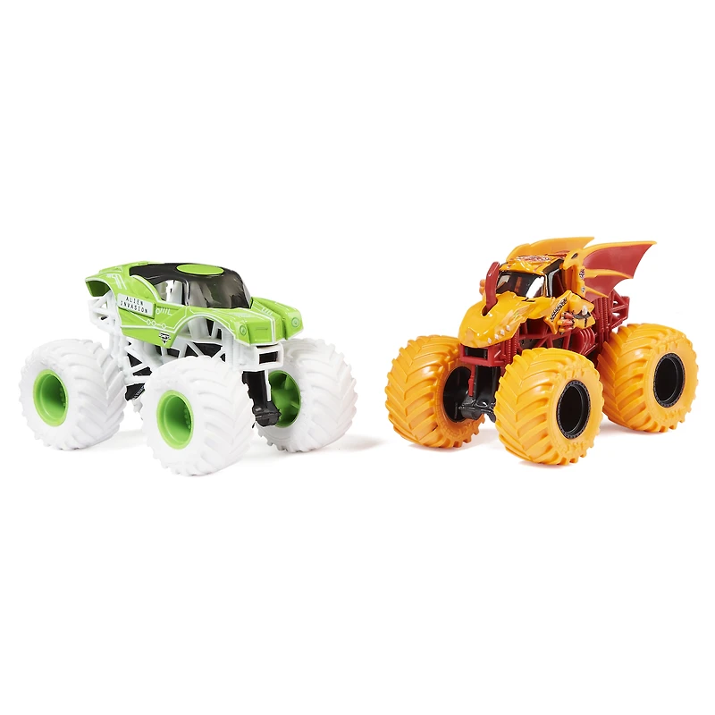 Monster Jam, 1:64 Scale Die-Cast Monster Trucks 2-Pack (Style May Vary)