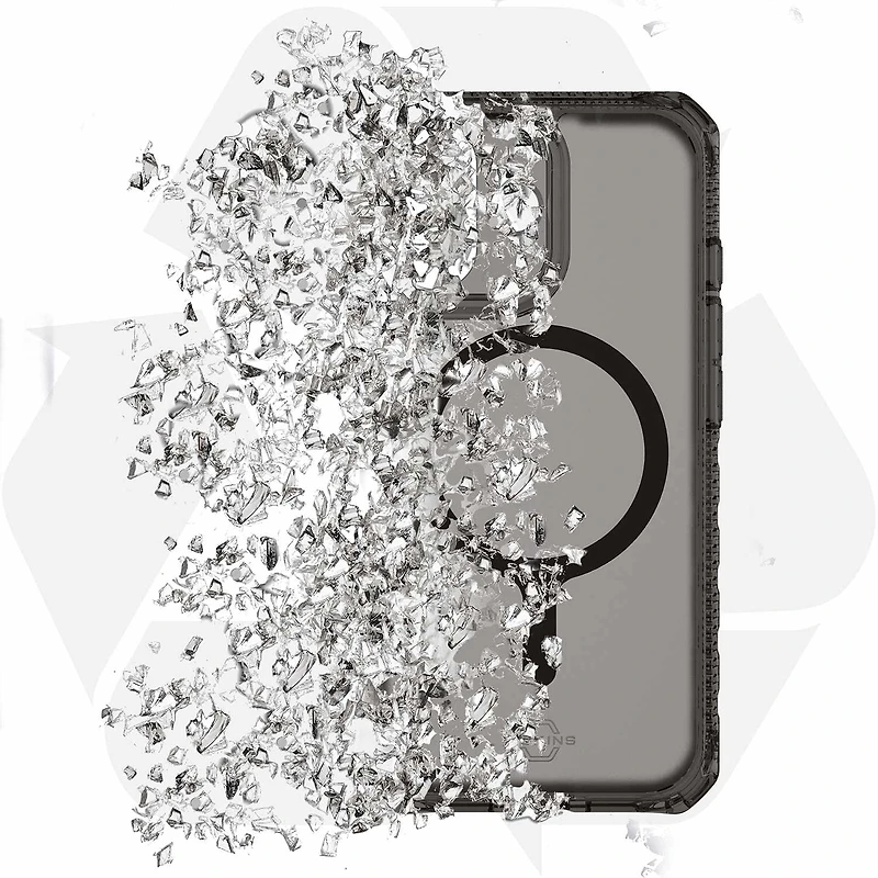 ITSKINS Hybrid_R Vapor MagSafe Case Smoke for iPhone 17