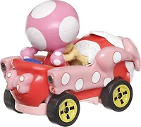 Personnages et karts de Mario Kart Toadette Fille D'Anniversaire véhicule Hot Wheels en métal moulé sous pression à l’échelle 1:64