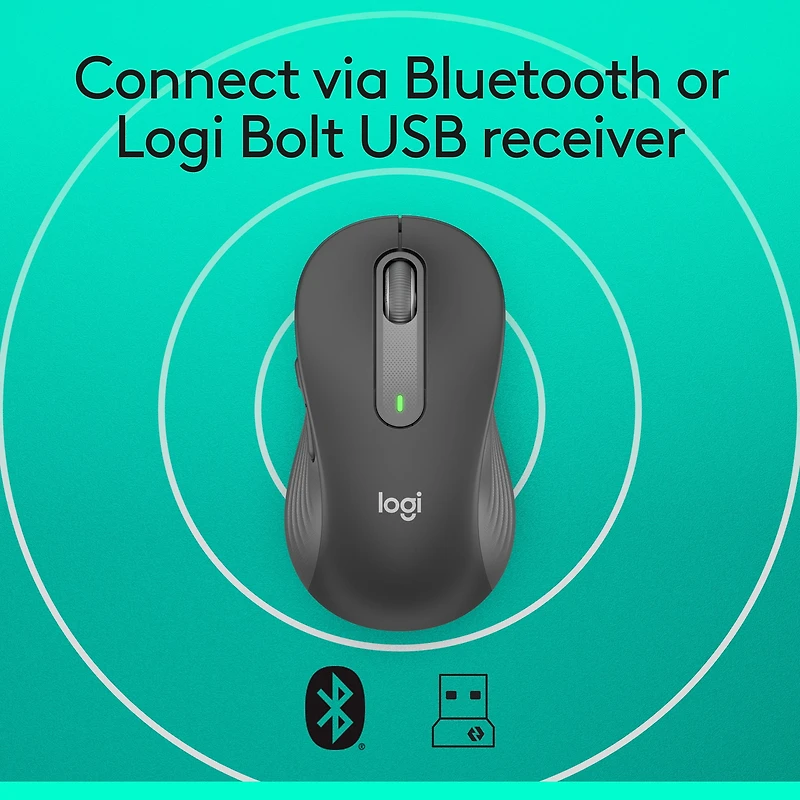 Logitech Signature M650 L Souris Sans Fil Grande Taille, Pour Mains Larges, Graphite