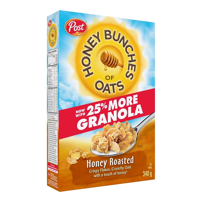 Céréales rôties au miel Post Honey Grappes d'avoine Miel Grappes d'avoine 340g