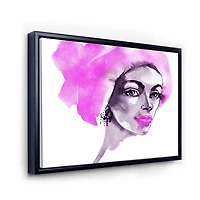Designart Portrait de mode femme afro-américaine ART MURAL À CADRE FLOTTÉ