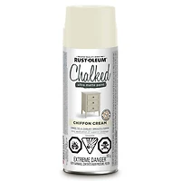 Peinture crayeuse ultra matte Rust-Oleum Specialty en mousseline crème Donne un fini lisse crayeux