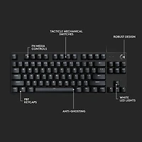 Logitech G413 TKL SE Mechanical Gaming Keyboard - Compact Backlit Keyboard with Tactile Mechanical Switches