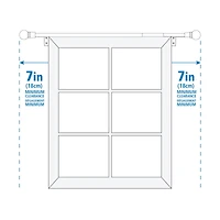 Mainstays Easy Install Decorative Window Curtain Rod, Adjustable, 48” - 120”