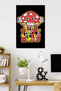 Mushroom - Stay Trippy Little Hippie Wall Poster, 22.375" x 34"