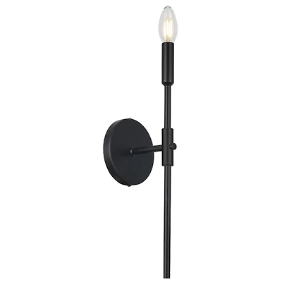 Cinthia 1 Light Wall Sconce - Matte Black