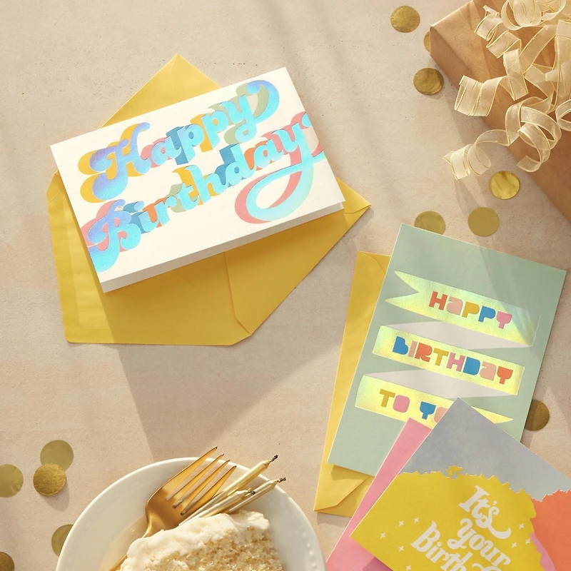 Hallmark Birthday Cards Assortment, 36 Cards with Envelopes (Pastels)