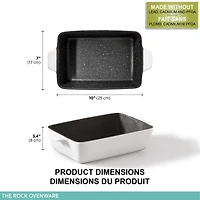 Starfrit The Rock Non-Stick Ceramic Ovenware - 7" x 10" - Rectangular - Oven safe - Easy to clean - Dishwasher safe