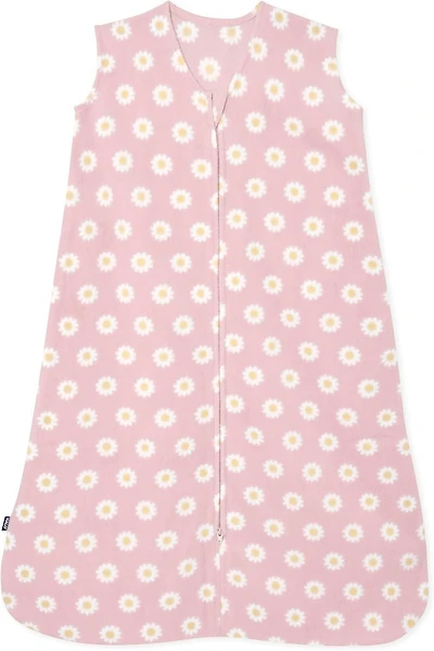 HALO Sleepsack, Micro-Fleece Wearable Blanket, Swaddle Transition Sleeping Bag, TOG 1.0, Pink Daisy