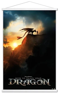 How To Train Your Dragon (2025) - Teaser One Sheet Wall Poster with Magnetic Frame, 22.375" x 34"