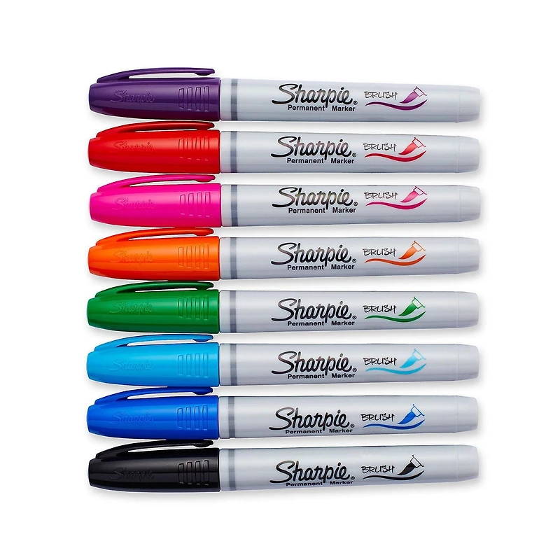 Sharpie Brush Tip Markers Sets, 8CD, Brush Tip