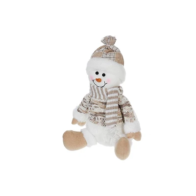 Bonhomme De Neige En Peluche Self Sitter 8,66" - Ensemble De 2