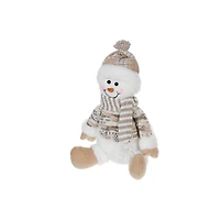Bonhomme De Neige En Peluche Self Sitter 8,66" - Ensemble De 2