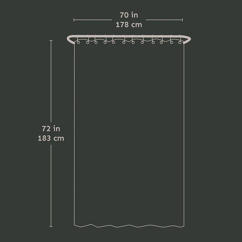 Hometrends Decorative Fabric Shower Curtain with Geometric Designs