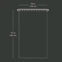 Hometrends Decorative Fabric Shower Curtain with Geometric Designs