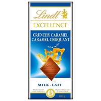 Lindt EXCELLENCE Crunchy Caramel Milk Chocolate Bar, 100 Grams, 100 g