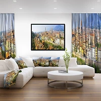 Design Art Florence Panoramic View Framed Canvas Art Print
