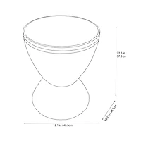 HOMETRENDS Patio Side Table Cooler - Black, Hidden ice cooler
