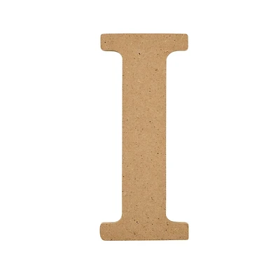 Plaid Unfinished Wood 5" Letter, I, Wood Letter
