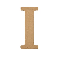 Plaid Unfinished Wood 5" Letter, I, Wood Letter