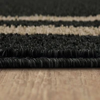 Mohawk Home Hall Border Near Black/Tan Tufted Polyester Area Rug