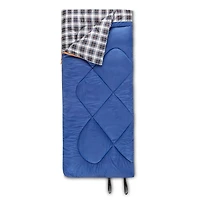 Sac de couchage rectangulaire Ozark Trail 5C, 75" (L) x 33" (l), indice de température +41℉ / +5℃, extérieur en polyester, couleur bleu