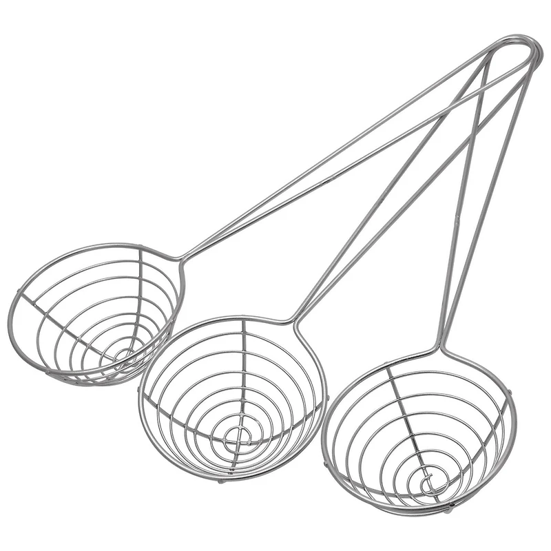 Écumoires de cuisson Mainstays en acier inoxydable 3 pièces, Taille : environ9"