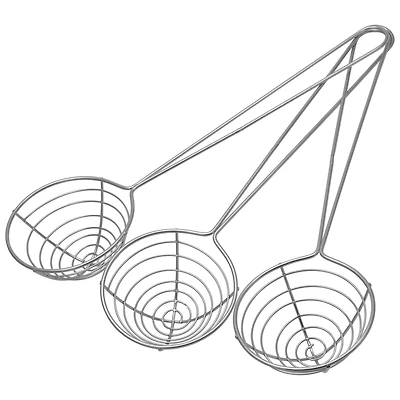 Écumoires de cuisson Mainstays en acier inoxydable 3 pièces, Taille : environ9"