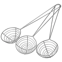 Écumoires de cuisson Mainstays en acier inoxydable 3 pièces, Taille : environ9"