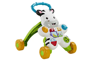 Fisher-Price Learn with Me Zebra Walker Baby & Toddler Learning Toy with Music & Lights - English Edition, 2-4 years