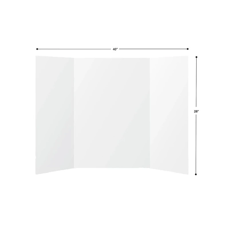 Formit White Trifold Brd 28X40 Project Presentation Display Board, TRIFOLD BOARD 28X40 WHITE