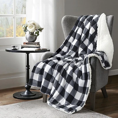 Bufallo Plaid Holiday Print Throw Blanket