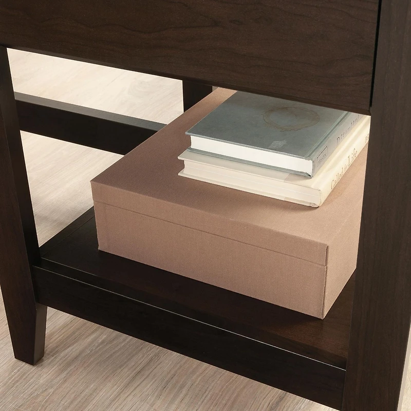 Sauder Summit Station L-Desk, Cinnamon Cherry, 435233