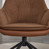 Fauteuil de bureau Noble House, fauteuil en similicuir, brun