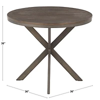 X Pedestal Table by LumiSource