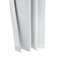 Loft Living Barry Total Blackout Textured Dual Header(Back Tab/Rod Pocket) Single Curtain Panel 52" x 95" White
