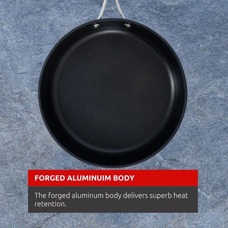 Poêle Lagostina Academy Clad antiadhésive de 26 cm, noire, Compatible avec l'induction
