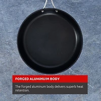 Poêle Lagostina Academy Clad antiadhésive de 26 cm, noire, Compatible avec l'induction