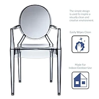 Chaise à accoudoirs en plastique Heavenly Collection pour salle à manger