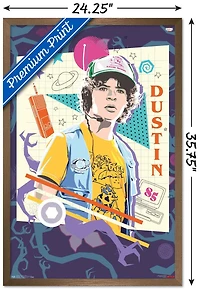 Netflix Stranger Things: Season 3 - Dustin Wall Poster, 14.725" x 22.375" Framed