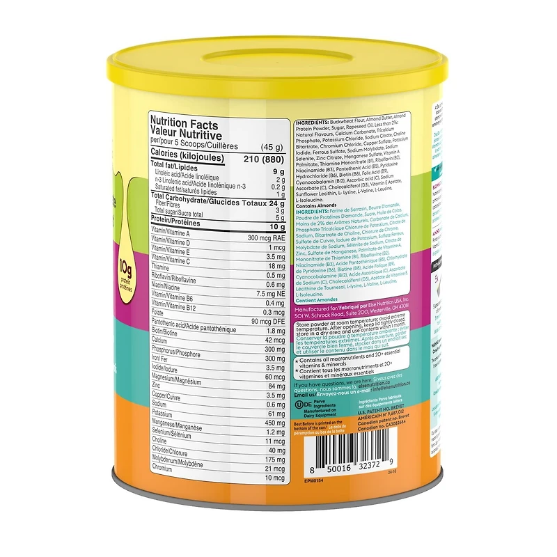 Else Nutrition, Supplément Nutritionnel Complet en Poudre Végétale pour Enfants, Vanille, 700 g