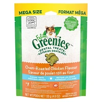 Gâteries dentaires pour chats adultes Greenies, saveur de poulet rôti au four 130g