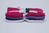 ESSUIE-MAINS 4PK - ASSORTIMENT ÉPONGE SERVIETTE 100% COTON